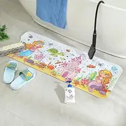 Fohouse Bath Mat for Tub for Kids Non Slip Baby Bathtub Mat Extra Long 40X16 Inch Anti Slip Bathroom Toddler Shower Mat,Bath Mats with Suction Cups & Drain Holes,Machine Washable (Mermaid)