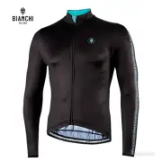 Bianchi Milano VALFURVA Long Sleeve Cycling Jersey : BLACK