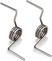 BQLZR 2pcs DA81-01345B Spiral Silver Metal Refrigerator Spring Clockwise Wound Door Replacement Heavy Duty Steel Accessories