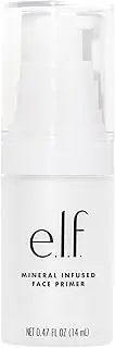 [e.l.f.] Mineral Infused Face Primer - Small, Weightless, Silky, Long Lasting, Creates a Smooth Base, Fills Fine Lines, Refines Complexion, Versatile, Ideal for All Skin Types, 0.47 Fl Oz