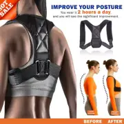 US Posture Corrector Support Belt Adjustable Women Men Medical Back Stretcher