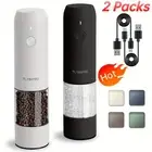Rechargeable Salt And Pepper Grinder Set Electric Salt And Pepper Mill 2PCS 2025