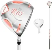 Women's Carbon Shaft Golf Driver - #1 Wooden 13.5° Loft Golf Club Wood, Ultra-Light Wooden Club with Golf Headcover