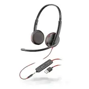 Plantronics/Poly Blackwire 3225 Headset, USB-A, Stereo, 3.5mm duo corded, Noise canceling, Dynamic EQ, SoundGuard, Intuitive cal