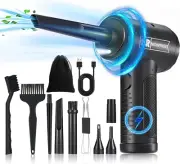 Compressed Air Duster with Keycap Puller, 3 Speed Adjustable Keyboard Laptop Com