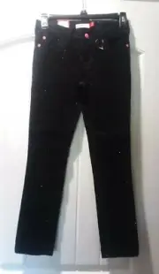 So Girls Sz (8) Pants Black Velour Glitter Sparkle Skinny Holiday Dressy NEW $40