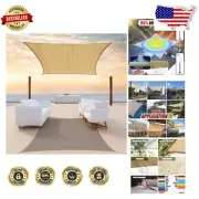 Rectangle Sand Beige Sun Shade Sail 16' x 19' - Ultimate UV & Water Protection