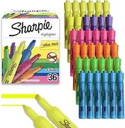 Sharpie Tank Highlighters, Chisel Tip, Assorted Color Highlighters, Value Pack, 36 Count