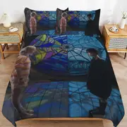 a1317 Wednesday Addams Duvet Cover Set, 3 Piece Bedding Set 86x70" Double Sided Printing Decorative Comforter Cover Set (1 Duvet Cover + 2 Pillow Sham