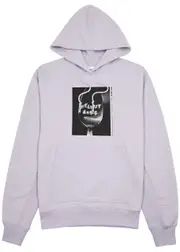 Helmut Lang Printed Hooded Cotton Sweatshirt - Lilac - XL XL