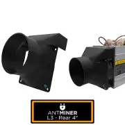 Antminer L3 Rear to 4 Inch - Fan Shroud Adapter Crypto ASIC Miner Silencer DOGE