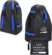 MYTOAU Car Seat Travel Bag & Stroller Bag for Airplane - Large Tear Resistant Gate Check Bag, Fits Convertible Car Seats & Double Strollers, Durable Travel Cover Bag for Air Travel & Jogger