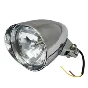 6'' Chrome Aluminum Billet LED Headlight Harley Sporster Softail Chopper Motorcy