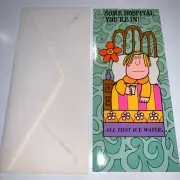 Vintage 70s Greeting Card Get Well Alcohol Scotch Mentioned unused