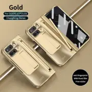 Case For Google Pixel 9 Pro Fold Luxury Plating Hybrid KickStand Cover With Pen