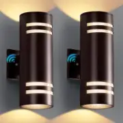 Dusk to Dawn Outdoor Wall Lights 2 Pack, Modern Exterior Lighting Fixtures Wa...