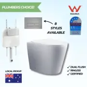 In Wall Concealed Cistern Toilet | Soft Close | WELS Rated + Watermark Certified