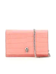 Alexander Mcqueen Small Skull Bag in Coral Pink