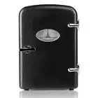 4L 6 Can Mini Fridge with Window Cooler & Warmer Freon-Free Black/Red/Pink
