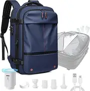 JEUXDOS Vacuum Backpack for Travel, 25 Inch Expandable Vacuum Compression Bag with Electric Vacuum Pump, Space Saver Bags