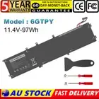 6GTPY Battery for XPS 15 9560 9570 7590 P56F P56F001 002 003 11.4V 97Wh