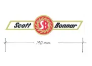 Scott Bonnar Vintage Mower Medium Sized Winged Decal Late Model 190mm
