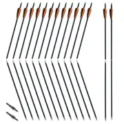 2 Piece Arrows Takedown Carbon Arrows Portable for Takedown Longbow Recurve C...