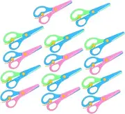 ADOCARN 14pcs Safety Scissors Spring Design Plastic Crafting Scissors for Vibrant Colors for Art and School Use for Preschool and Kindergarten Activities
