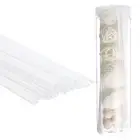 30CM/12" Reed Diffuser Sticks Set, 50 Pack Stick with Decoration Bottle, White