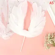 Angel Feather Wing Flag Cake Toppers for Wedding Birthday Party Cake Top De L rf