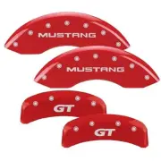 Mgp Caliper Cover 10095SMG1RD, Set of 4 Red Aluminum Fits 94-04 Mustang Caliper