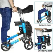 Classic Lightweight Folding Mobility Walking frame Rollator Seat Walker Outdoor