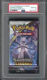 2017 Pokemon Sun & Moon Shining Legends Booster Pack Mewtwo Art PSA 10 Gem Mint