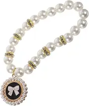 NOLITOY Pet Pearl Necklace Dog Necklace Collar Pearl Dog Collar Large Breed Dog Pearl Collars Petal Collar Dog Necklaces for Medium Dogs Pet Jewelry for Dogs Cat Necklace Collar