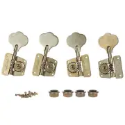Vintage Relic Nickel 70's Cloverleaf Bass Tuners Tuning Keys for Fender JB/PB