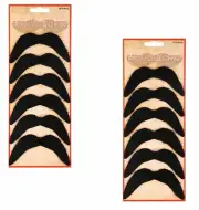 Fake Moustache Black Mexican 70's Stick on Fake Moustache Self Adhesive tash