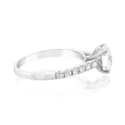 Luminesce Lab Grown 18ct White Gold 2.5 Carat TW 2 Carat Certified Diamond Engagement Ring, K
