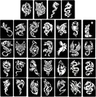 Kotbs 4 Sheets Temporary Tattoo Stencils, 32pcs Animal Patterns Henna Tattoo ...