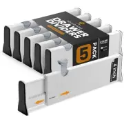 Adjustable Drawer Dividers, 4" Tall, Expandable 11-17", 5-Pack, Non-Slip for ...