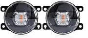Car Fog Lamp Assembly for Jaguar for S-Type X-Type XK XJ X358 LED Fog Light Car Fog Lamp 8000LM 30W White Yellow 12V Fog Light Front Bumper Fog Light(P-White)