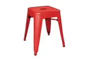Bolero Low Metal Bar Stools Red (Pack of 4) - Cafe Bar Stools (DL870) - DL870