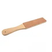 Wooden Handle Polishing Dual Sided Leather Blade Strop Cutter Razor Sharpener