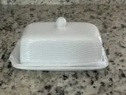 TEMP-TATIONS By TARA WOODLAND White Butter Dish NEW