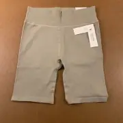 Calvin Klein Womens Large Performance Seamless Jersey Ribbed Bike Shorts NWT