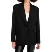 Steve Madden Ladies' Blazer, Black, Medium 5s2