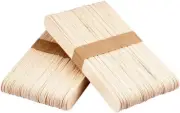 100 Pack Large Wide Wax Sticks, Wood Wax Spatula Applicator, Body Hair Remova...