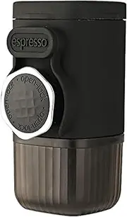 Cozioz Portable Espresso Maker - Compact Travel Coffee Machine for Ground Coffee & Capsules (Camping, Hiking, Office Use)