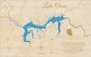 Ocoee Lake, TN - Laser Cut Wood Map | Wall Art | Made to Order