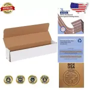 Foldable Corrugated Shipping Boxes - 50-Pack 17.5"L x 3.5"W x 3.5"H for Moving