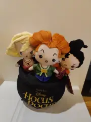 Disney Gemmy Hocus Pocus Sanderson Sisters Witches Cauldron Plush Set New W/ Tag